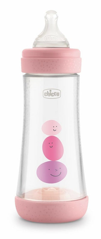 Chicco Biberon Perfect 5 Girl 300 Ml In Silicone 3 Fori - Chicco Biberon Perfect 5 Girl 300 Ml In Silicone 3 Fori