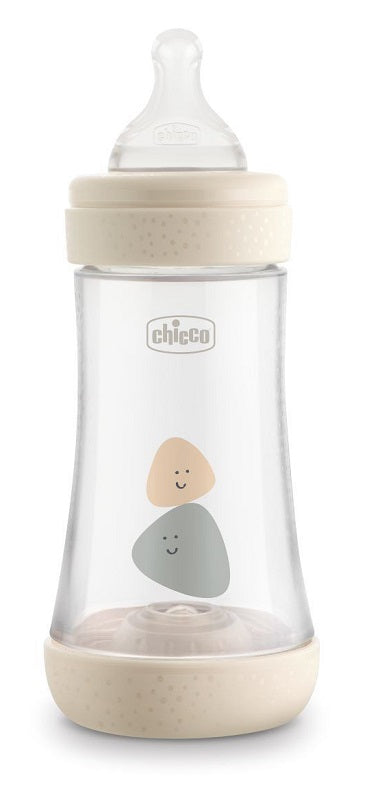 Chicco Biberon Perfect 5 Unisex 240 Ml In Silicone 2 Fori - Chicco Biberon Perfect 5 Unisex 240 Ml In Silicone 2 Fori