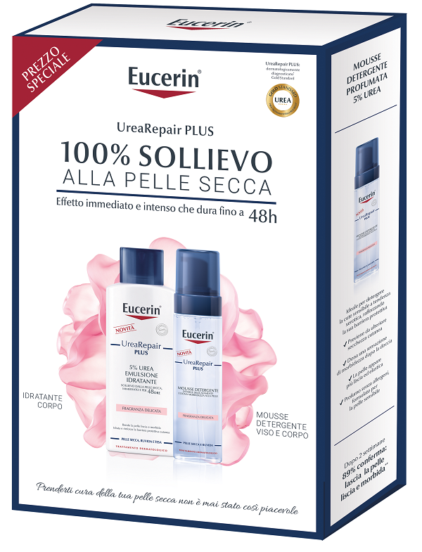 Eucerin Cofanetto Urea Profumata Idratazione & Detersione - 1Mousse Urea Profumata 200 ml + 1 Lotion Urea Profumata 250 ml