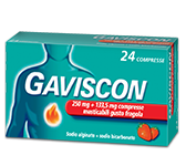 Gaviscon 24 Compresse Gusto Fragola 250+133,5mg - Gaviscon 24 Compresse Gusto Fragola 250+133,5mg