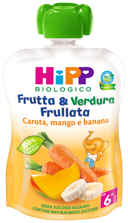 Hipp Bio Frutta & Verdura Carota Mango Banana 90 G - Hipp Bio Frutta & Verdura Carota Mango Banana 90 G