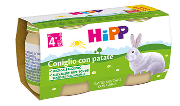 Hipp Bio Hipp Bio Omogeneizzato Coniglio Con Patate 2X80 G - Hipp Bio Hipp Bio Omogeneizzato Coniglio Con Patate 2X80 G