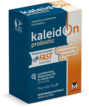 Kaleidon Probiotic Fast Bianco Naturale 10 Buste Orosolubili - Kaleidon Probiotic Fast Bianco Naturale 10 Buste Orosolubili