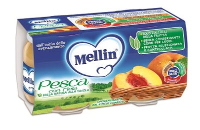 Mellin Omogeneizzato Pesca Mela 100 G 2 Pezzi