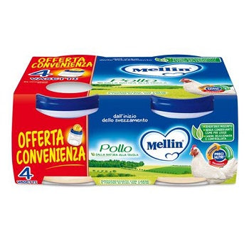 Mellin Omogeneizzato Pollo 4X80 G - Mellin Omogeneizzato Pollo 4X80 G