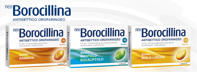 NEO BOROCILLINA ANTISETTICO OROFARINGEO 6,4 MG + 52 MG - NEO BOROCILLINA ANTISETTICO OROFARINGEO 6,4 MG + 52 MG