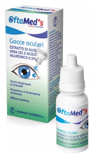 OFTAMED'S GOCCE OCULARI OCCHI DISIDRATATI E STRESSATI ESTRATTO ALOE VERA GEL E ACIDO IALURONICO 0,3% 10 ML - OFTAMED'S GOCCE OCULARI OCCHI DISIDRATATI E STRESSATI ESTRATTO ALOE VERA GEL E ACIDO IALURONICO 0,3% 10 ML