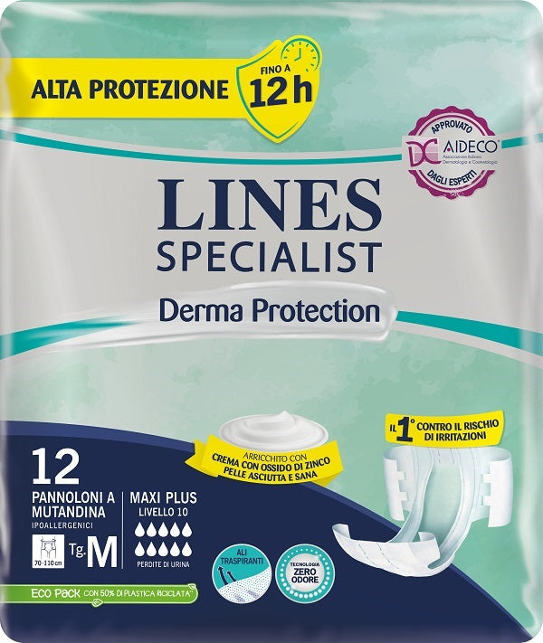 Pannolone Mutandina Lines Specialist Derm Ap M 12 Pezzi - Pannolone Mutandina Lines Specialist Derm Ap M 12 Pezzi