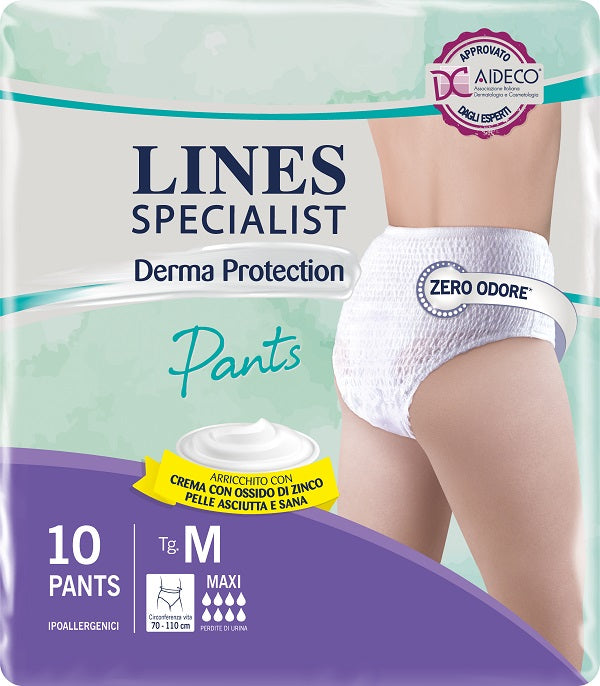 Pannolone Per Incontinenza Lines Specialist Derma Pants Maxim 10 Pezzi - Pannolone Per Incontinenza Lines Specialist Derma Pants Maxim 10 Pezzi