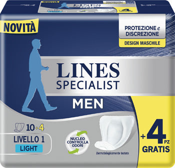 Pannoloni Lines Specialist Men Livello 1 14 Pezzi - Pannoloni Lines Specialist Men Livello 1 14 Pezzi