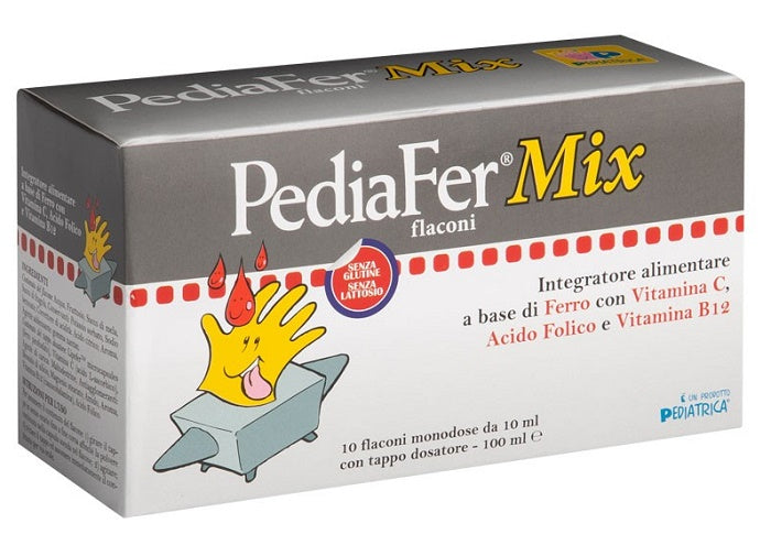 Pediafer Mix 10 Flaconi Da 10 Ml - Pediafer Mix 10 Flaconi Da 10 Ml