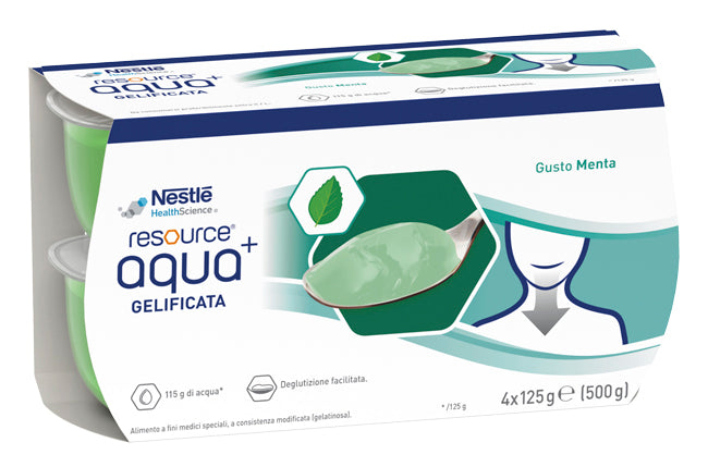 Resource Aqua Acqua Gelificata+Mint Cup 6 4X125 G - Resource Aqua Acqua Gelificata+Mint Cup 6 4X125 G