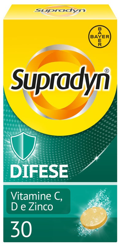 Supradyn Difese Adulto Per Il Sistema Immunitario con Vitamina C D e Zinco 30 Compresse Effervescenti - Supradyn Difese Adulto Per Il Sistema Immunitario con Vitamina C D e Zinco 30 Compresse Effervescenti