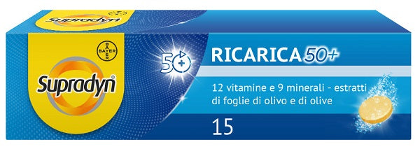 Supradyn Ricarica 50+ Integratore Multivitaminico 15 Compresse Effervescenti - Supradyn Ricarica 50+ Integratore Multivitaminico 15 Compresse Effervescenti