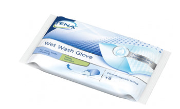 Tena Wet Wash Glove Guanto Detergente Umidificato 8 Pezzi - Tena Wet Wash Glove Guanto Detergente Umidificato 8 Pezzi